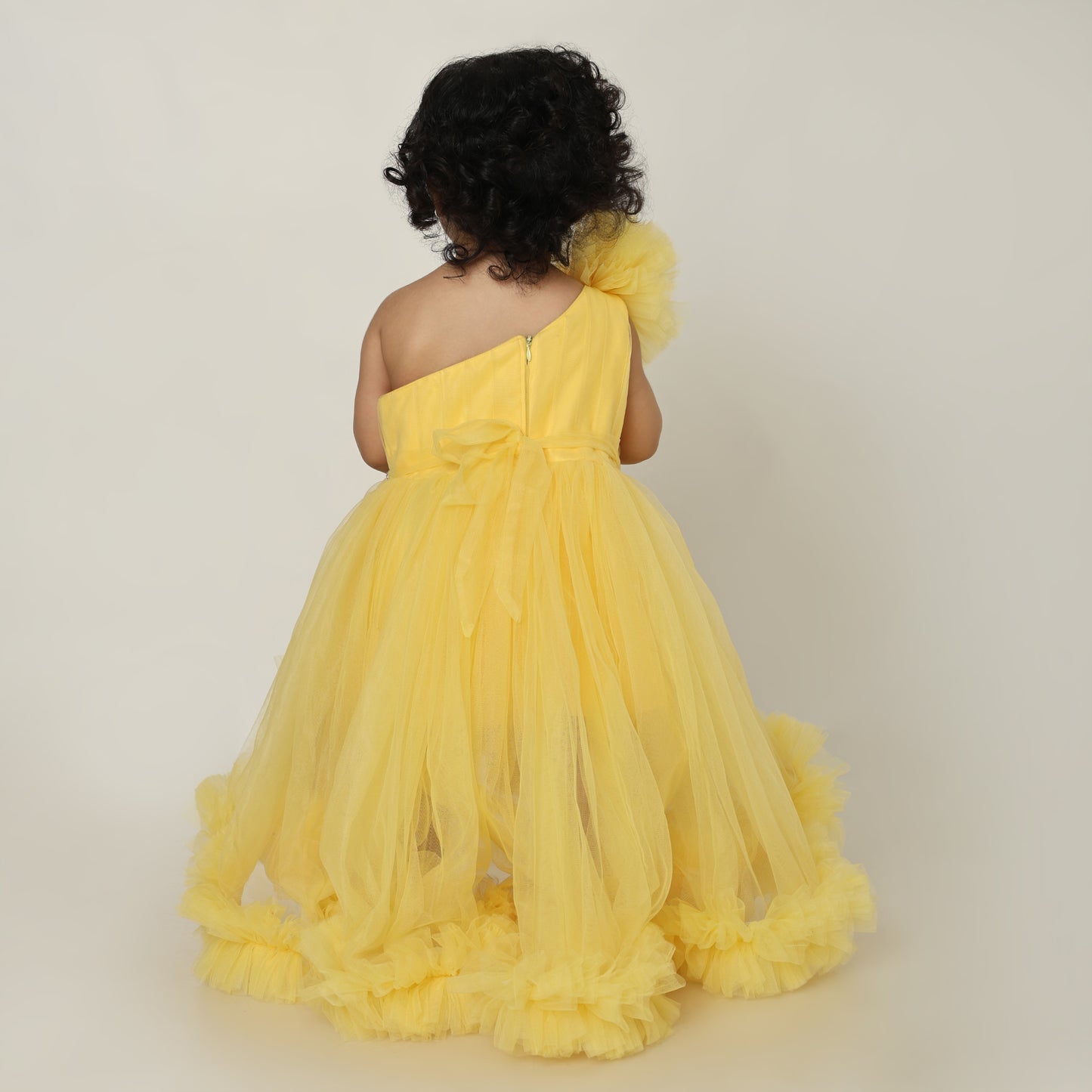 Sunshine Bloom Dress - Custard Yellow