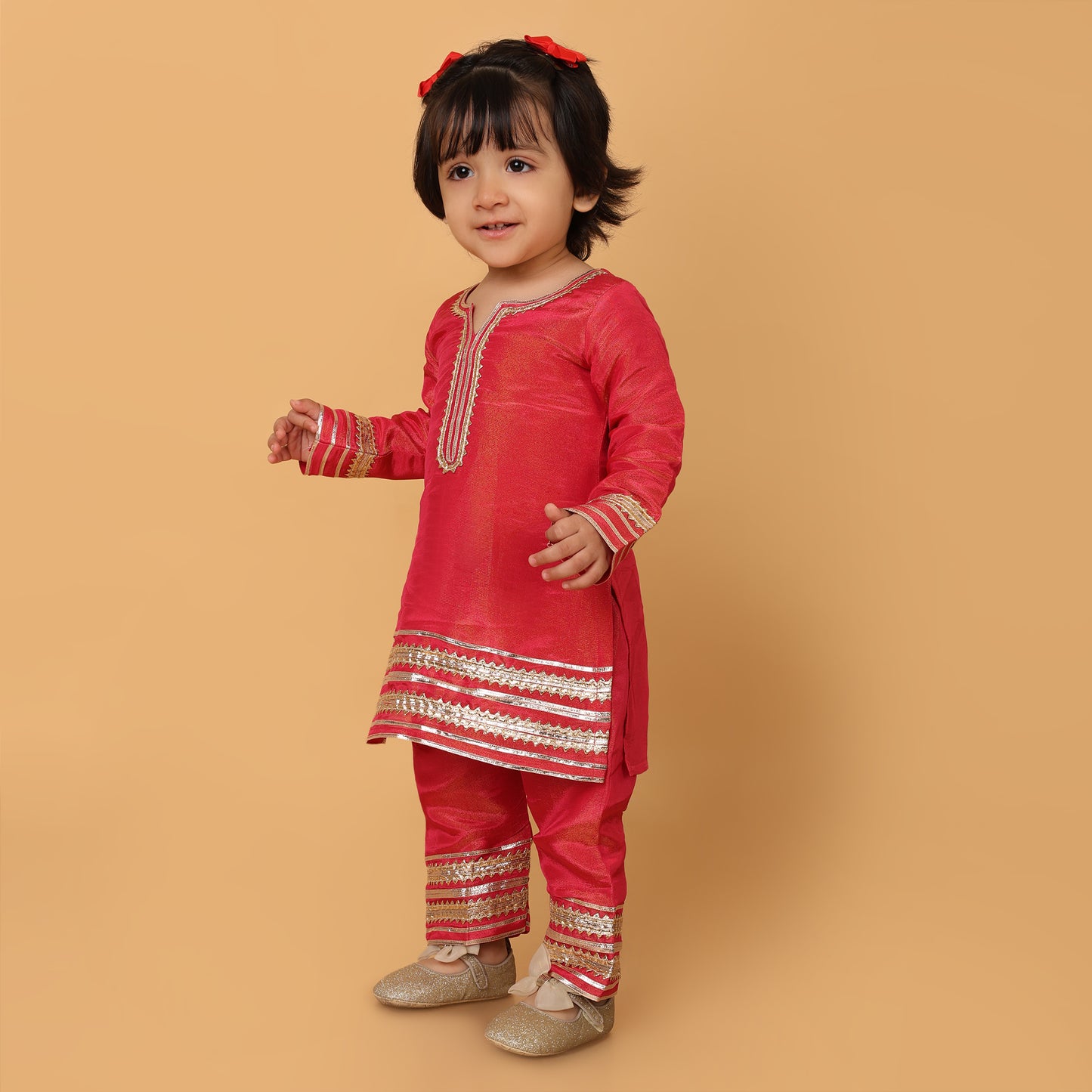 Gul Bahaar Kurta Set - Fuschia Pink