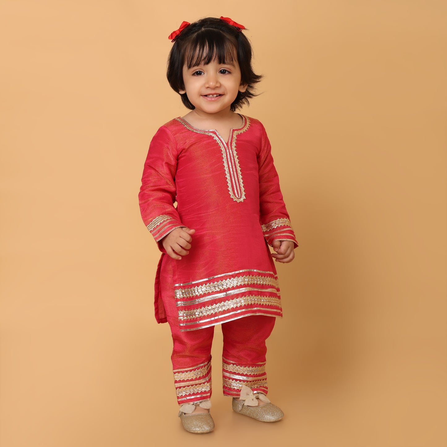 Gul Bahaar Kurta Set - Fuschia Pink