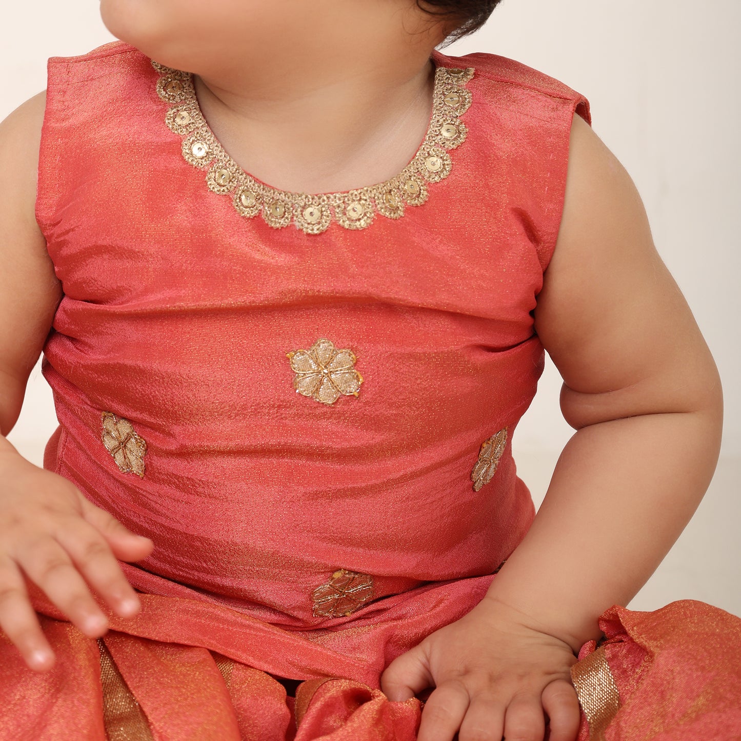 Guldasta Sharara Set - Peach Blossom