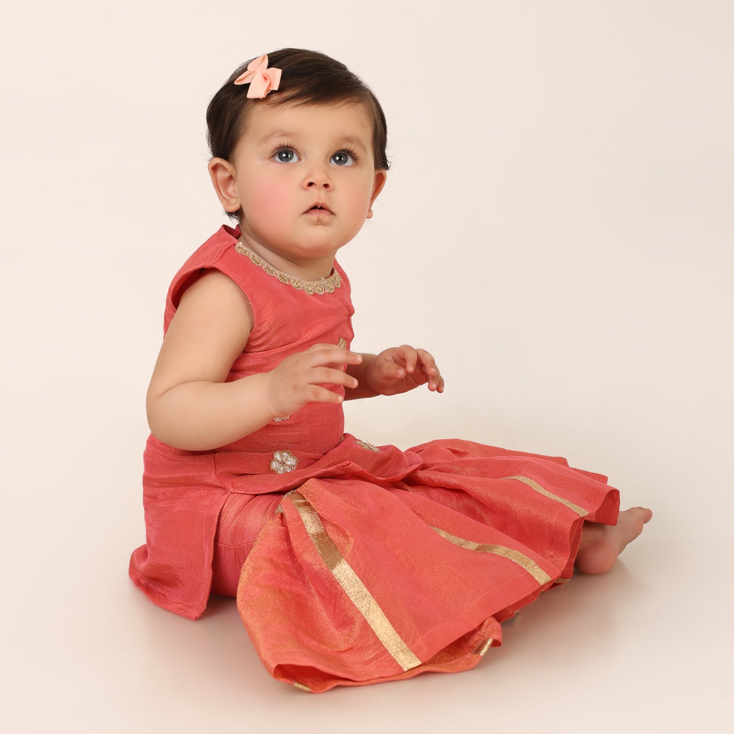 Guldasta Sharara Set - Peach Blossom