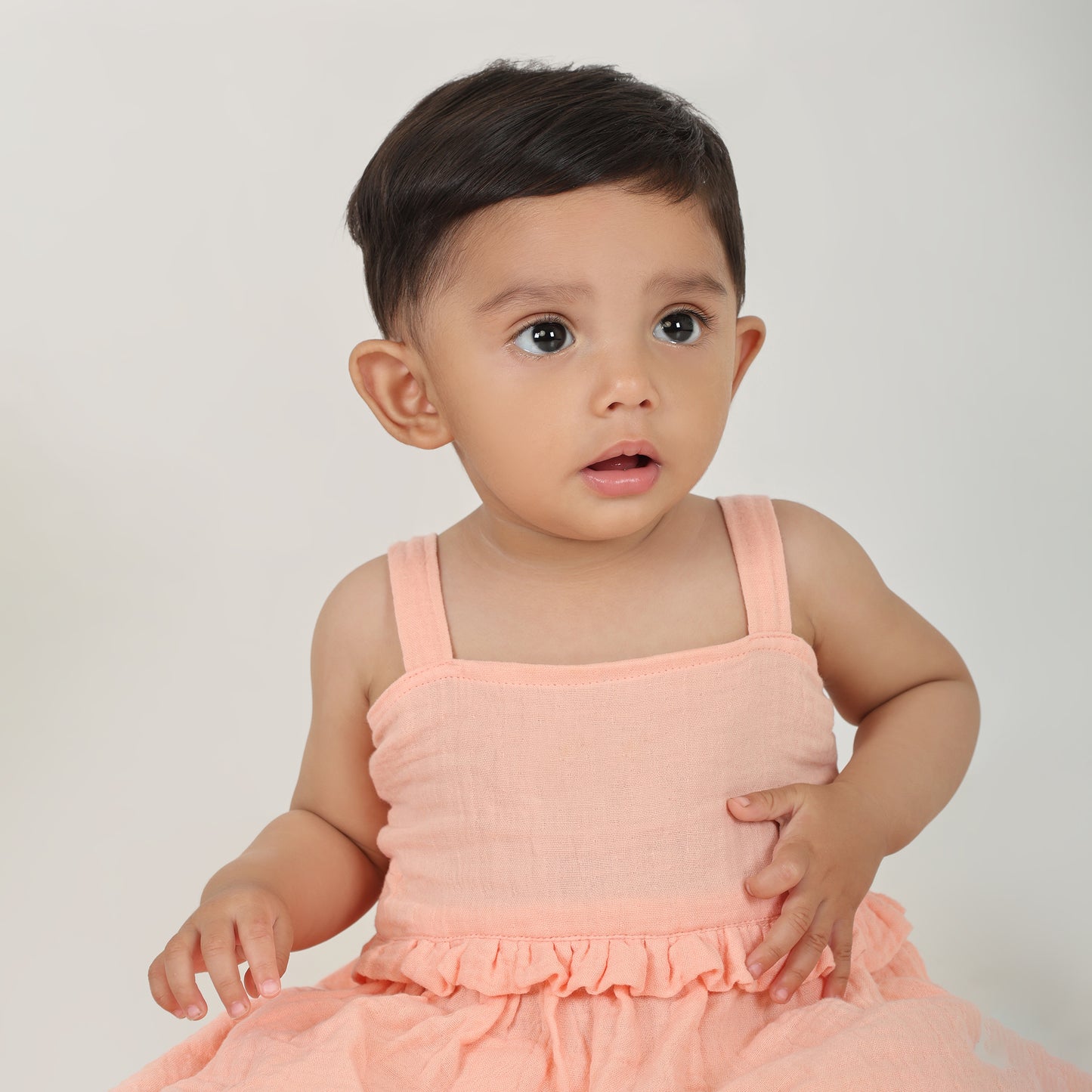 Ruffle Lounge Set Set- Soft Peach