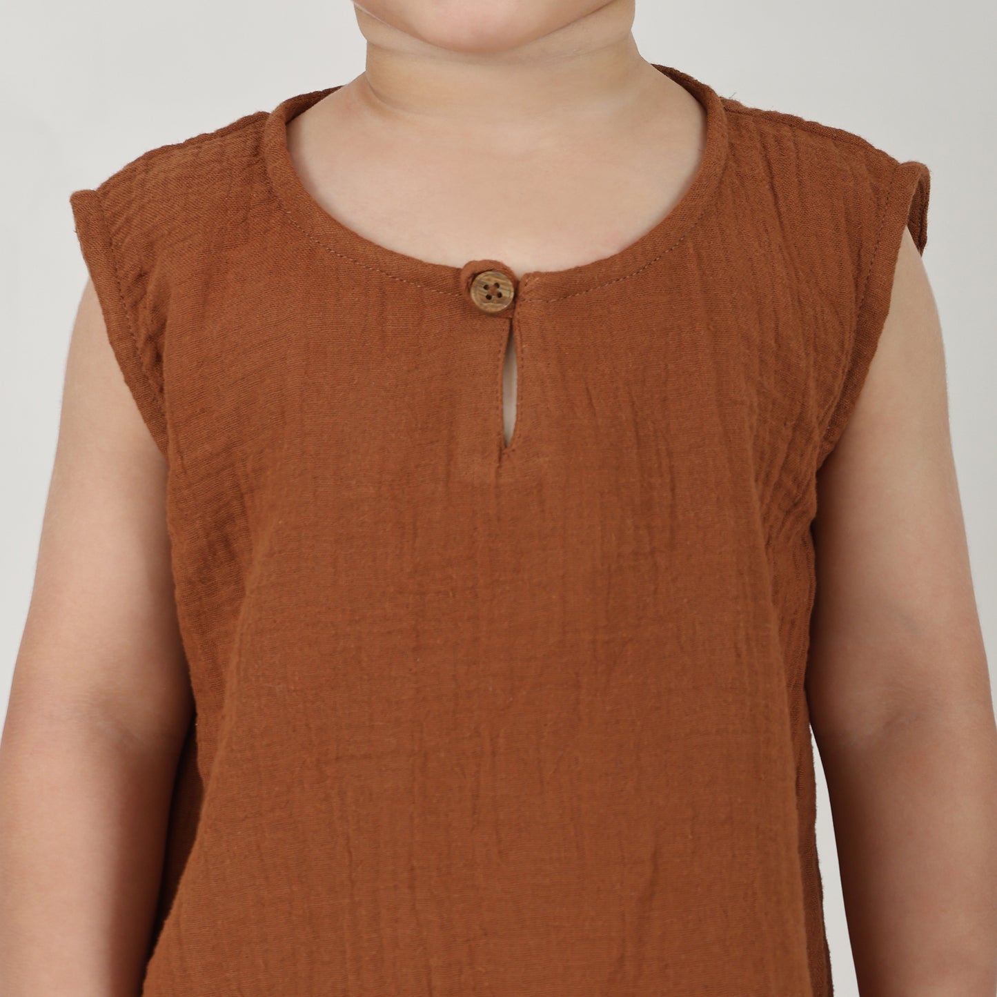 Cloudsoft Muslin Set- Rust Brown