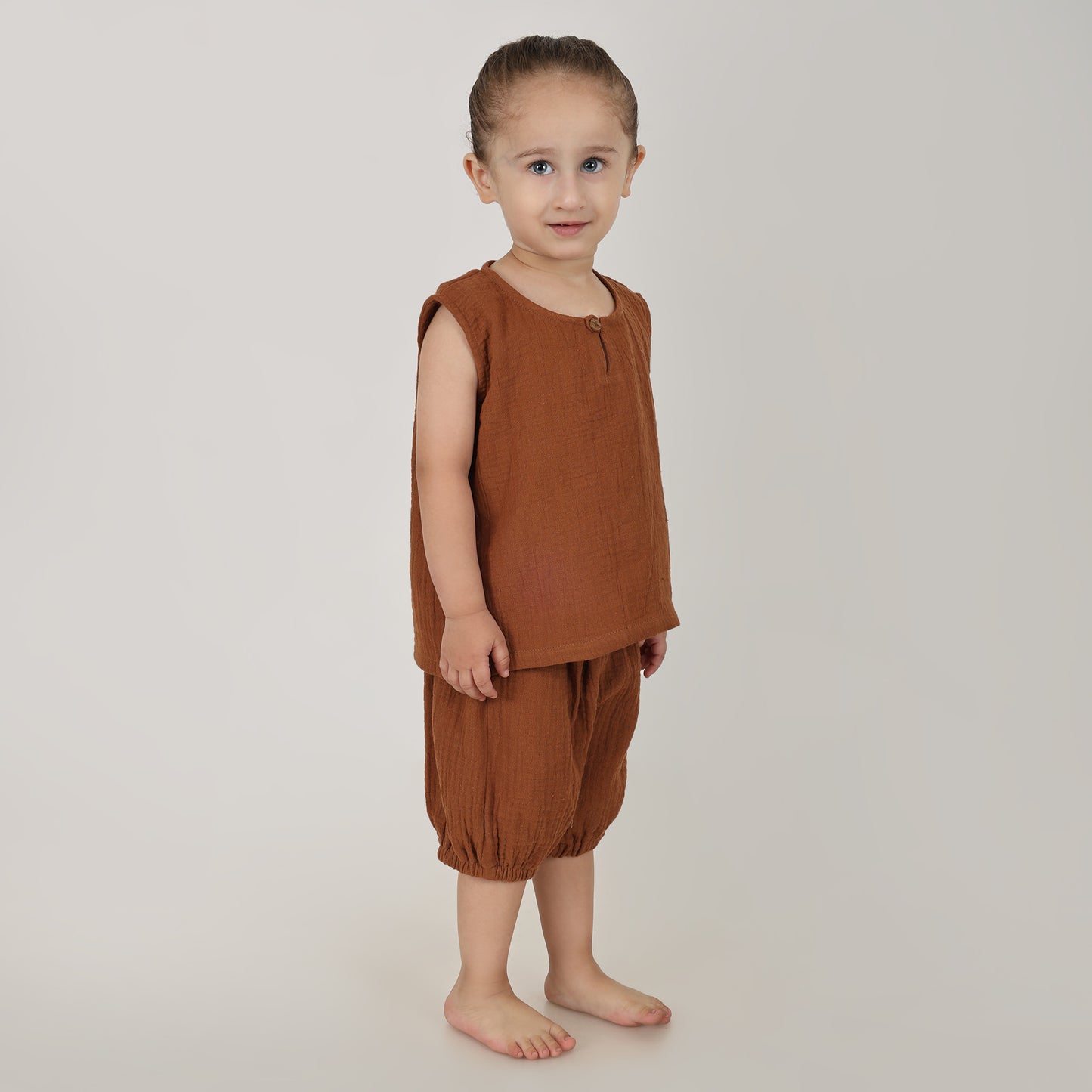 Cloudsoft Muslin Set- Rust Brown