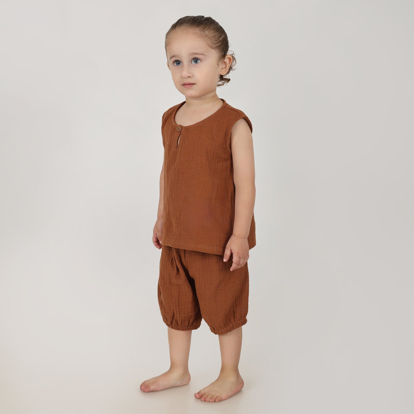 Cloudsoft Muslin Set- Rust Brown