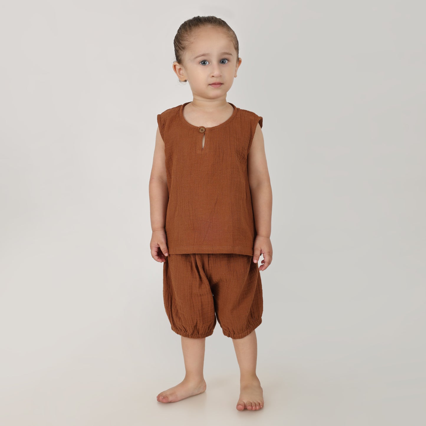 Cloudsoft Muslin Set- Rust Brown