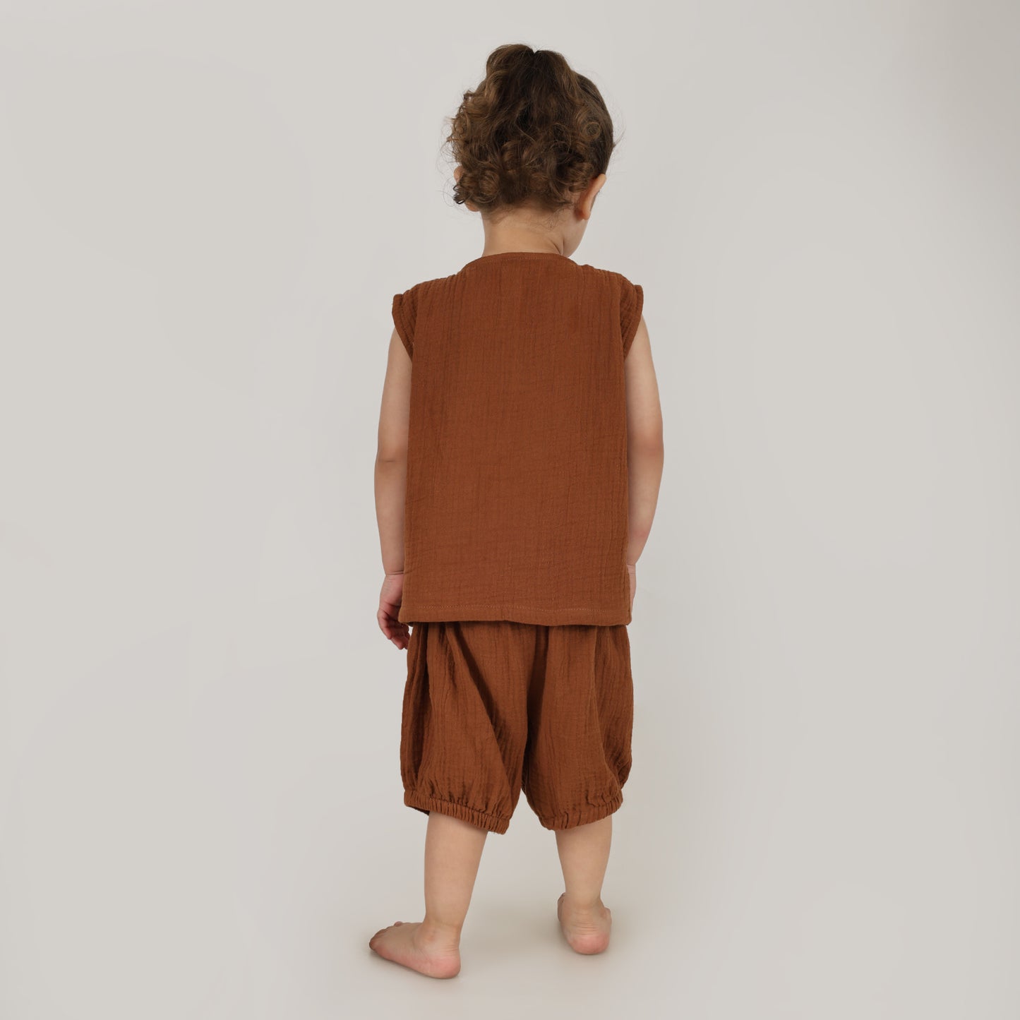 Cloudsoft Muslin Set- Rust Brown