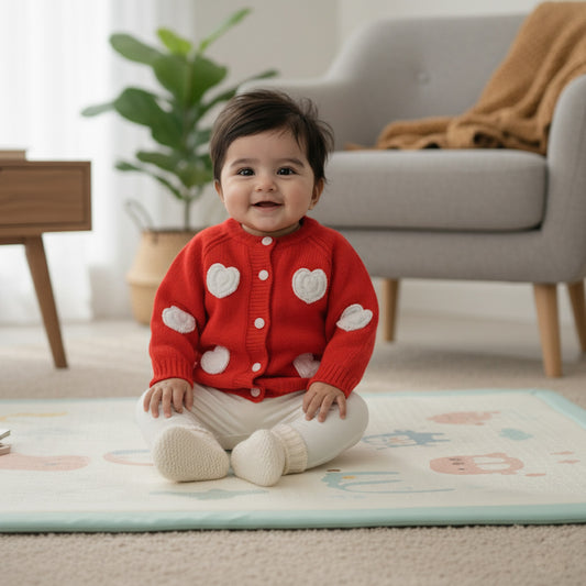 Hand Knitted Cardigan - Heartfully Yours