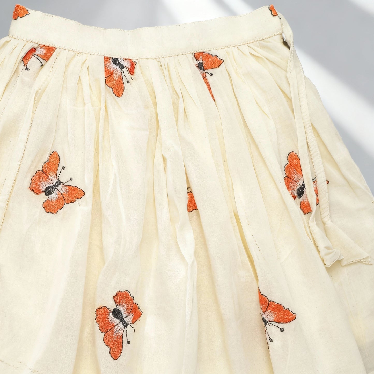 Butterfly Bloom Cotton Set - Beige