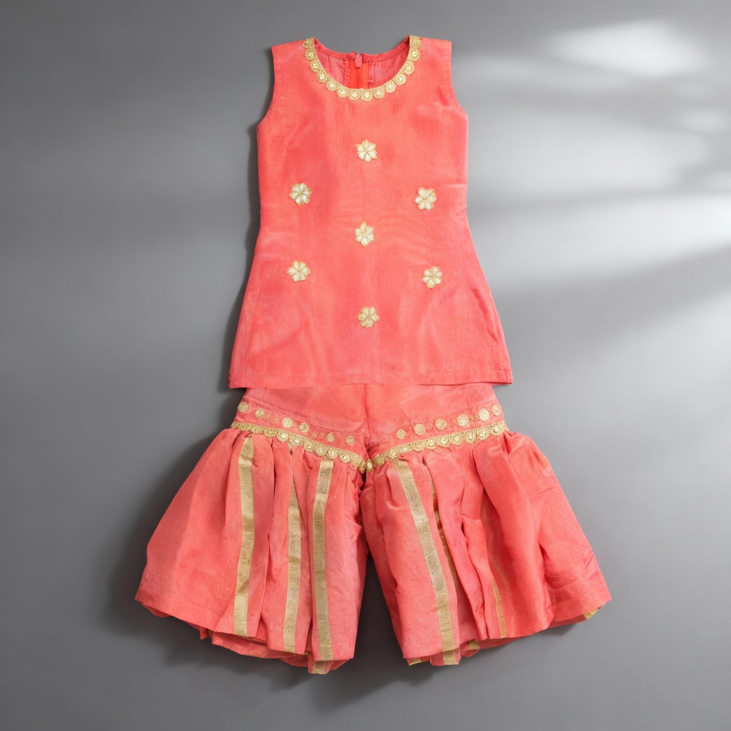 Guldasta Sharara Set - Peach Blossom