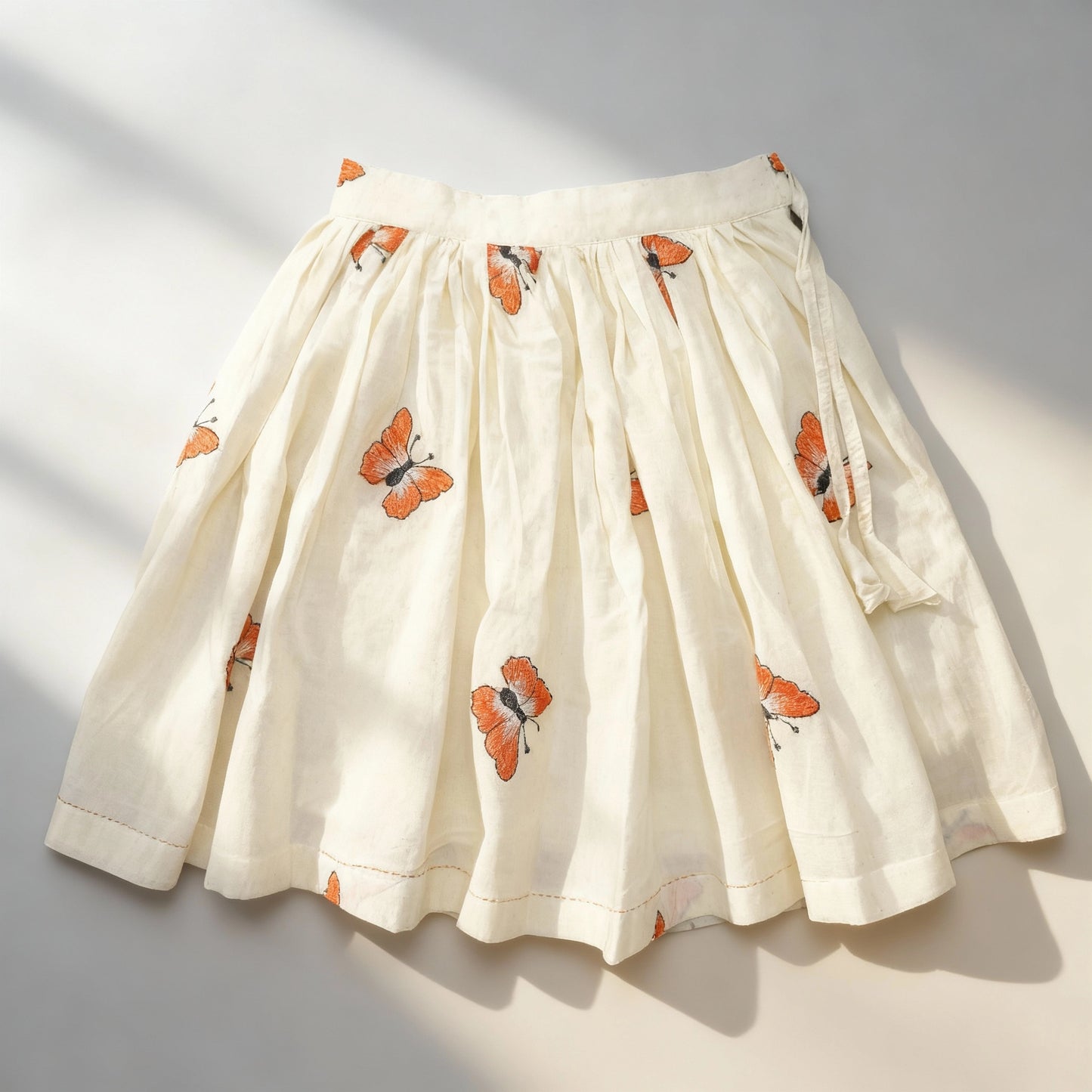 Butterfly Bloom Cotton Set - Beige