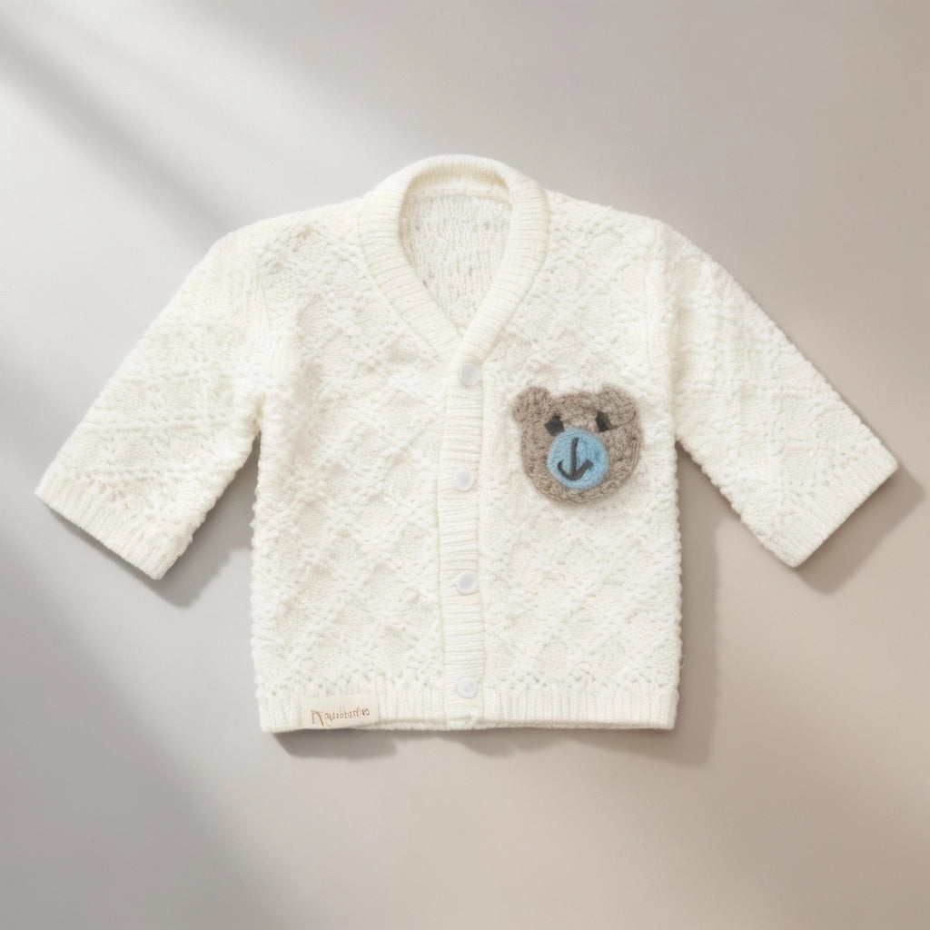 Teddy Sweater Set - Butter White