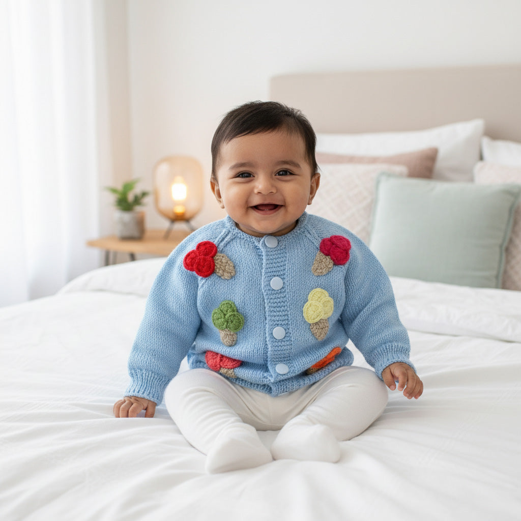 Hand Knitted Cardigan - Scoops of Joy