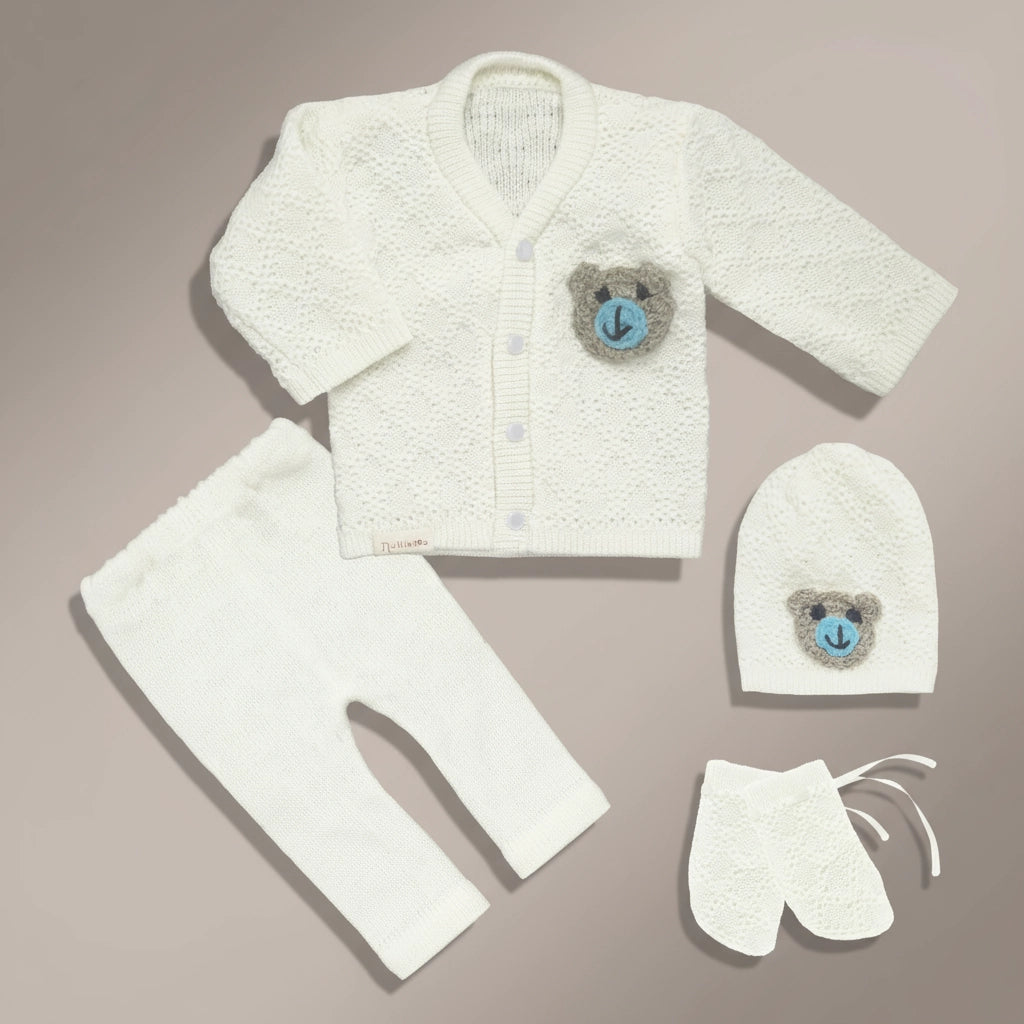 Teddy Sweater Set - Butter White