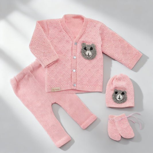 Teddy Sweater Set - Pastel Pink