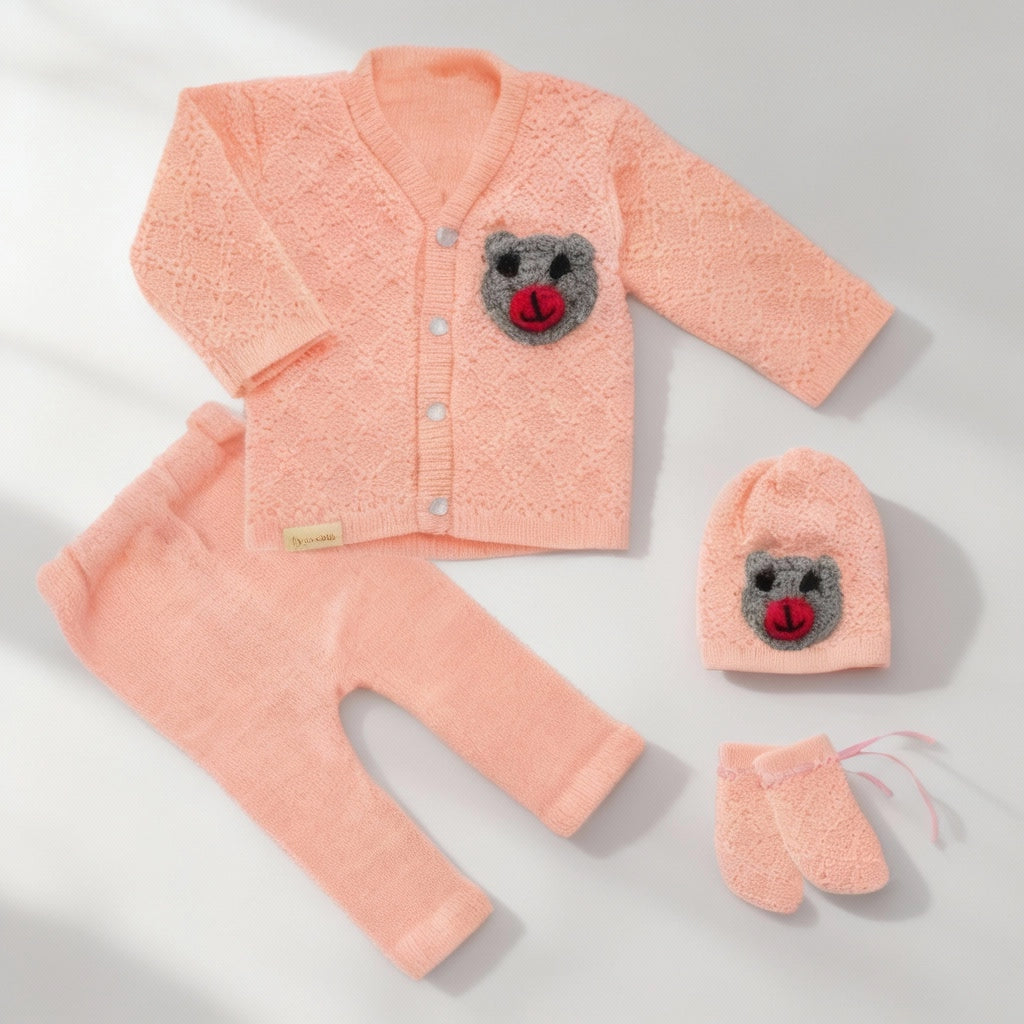 Teddy Sweater Set - Peach Whisper