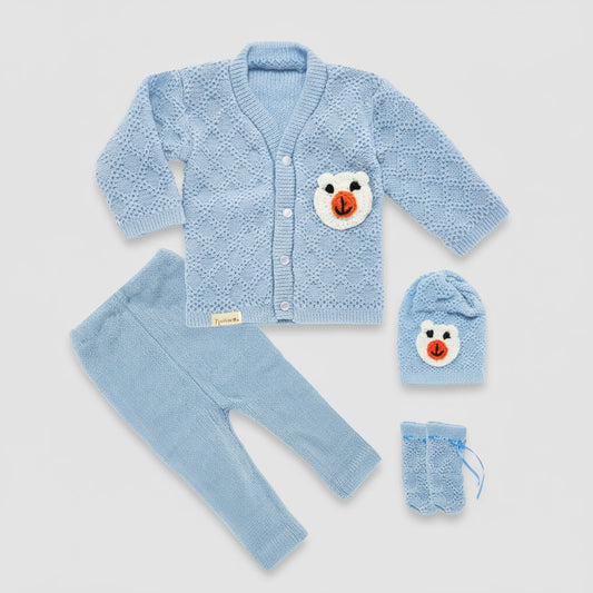 Teddy Sweater Set - Soft Blue