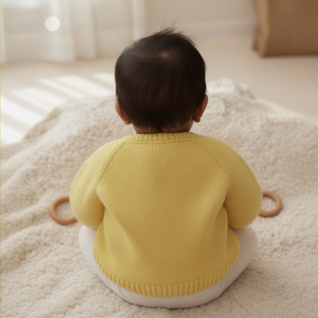 Hand Knitted Cardigan - Berry Bloom